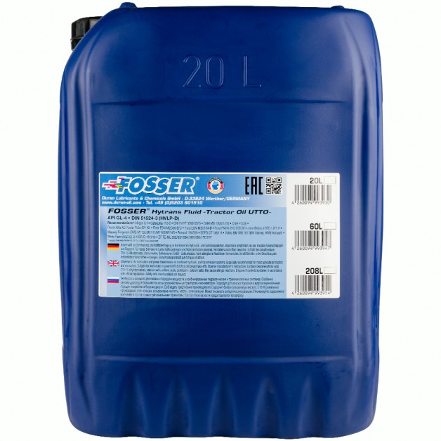 Масло универсальное FOSSER Hytrans Fluid, 20л