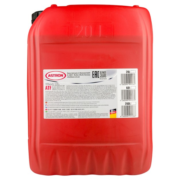 Трансмисионное масло Astron ATF Multi, 20л