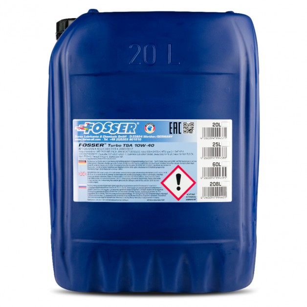 Моторное масло FOSSER Turbo TSA 10W-40, 20л